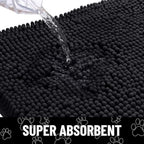 Smiry Dog Door Mat for Muddy Paws, Absorbent Non Slip Dirt Trapper - Image 5