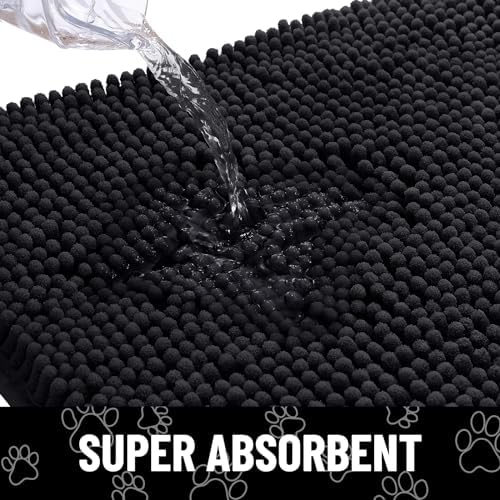 Smiry Dog Door Mat for Muddy Paws, Absorbent Non Slip Dirt Trapper - Image 5
