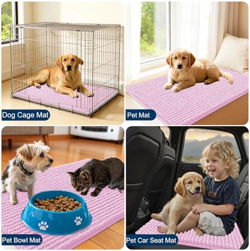OLANLY Dog Door Mat for Muddy Paws 36x24, Extra Absorbent Chenille Mud Mat - Image 7