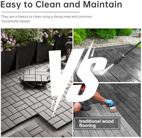 EchoDeck Interlocking Deck Tiles, 9 Pack Patio Tiles Outdoor Interlocking All - Image 7