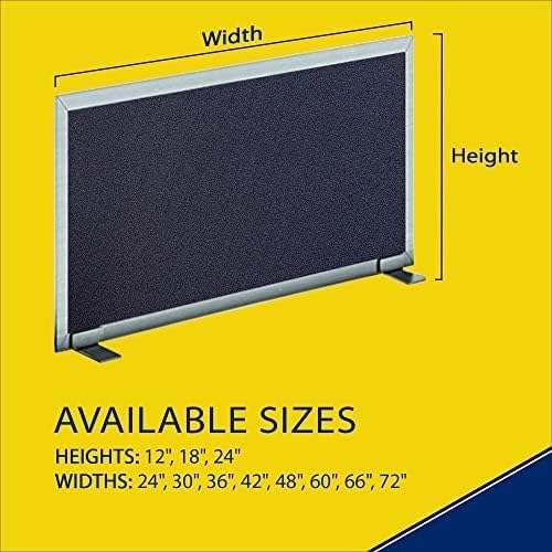 OBEX Acoustical Free Standing Privacy Screen, Cubicle Accessories Desk Privacy Panel, Desk Dividers for Office, Office Furniture Partitions Portable Sound Proof Dividers, 18" x 24", Slate