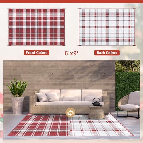 GENIMO Outdoor Rug, Waterproof Plastic Rugs - Image 2