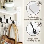 AMBIRD 34.2" L Wooden Wall Coat Hooks - Image 7