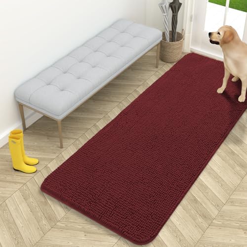OLANLY Dog Door Mat for Muddy Paws 59x24, Super Absorbent Chenille Mud Mat by OLANLY