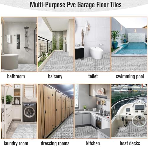 12 Pcs Drainage Mat Modular Interlocking Cushion 11.8" x 11.8" Garage Floor - Image 7