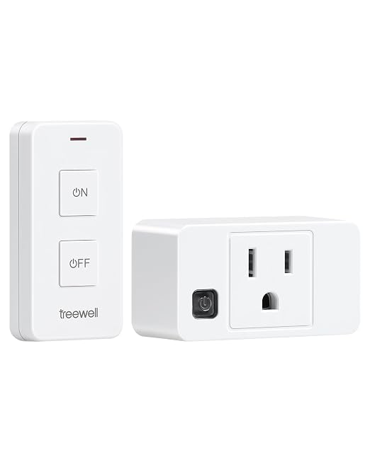 Remote Control Outlet with Portable Magnetic Switch, 200FT Long Range Wireless by treewell