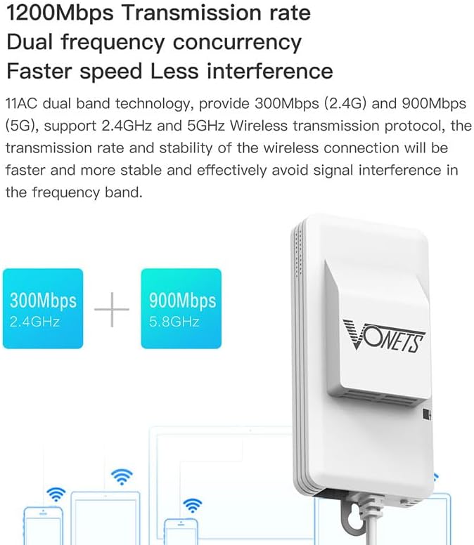 Vonets VAP11AC 2.4G+5G WiFi Bridge/Wireless Repeater/Wired to WiFi Adapter - Image 5
