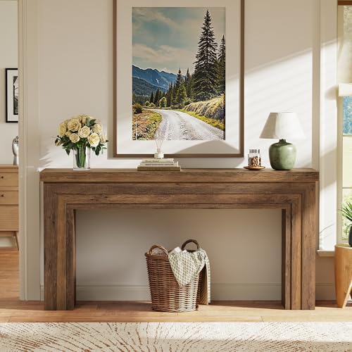 Huuger 63 Inch Entryway Table, Rectangular Console Table - Image 5