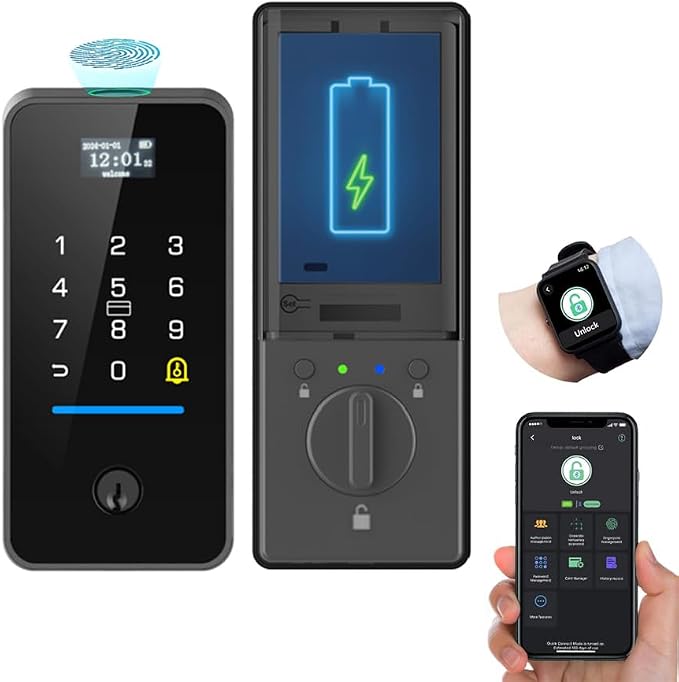 eLinkSmart Fingerprint Keyless Entry Door Lock by TheNo1SmartPadlockCabinetLock