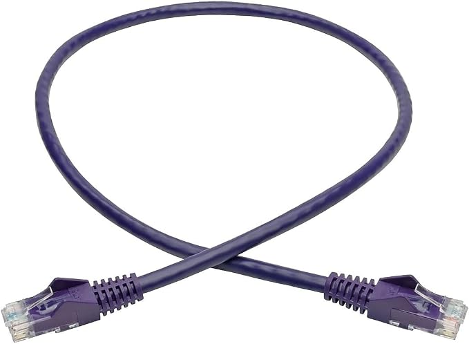 Tripp Lite Cat6 Gigabit Ethernet Snagless Molded Patch Cable UTP Purple RJ45 - Image 2