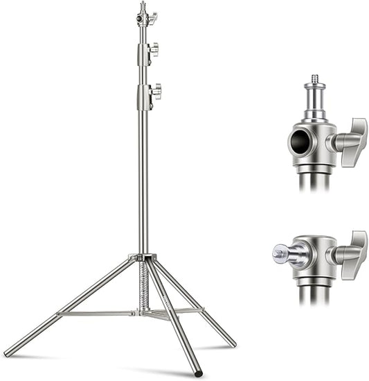 NEEWER 102"/2.6m Stainless Steel Light Stand, Spring Cushioned Heavy Duty by Neewer