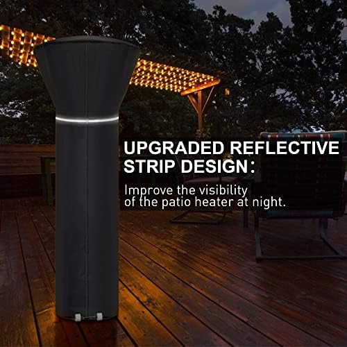 Patio Heater Covers with Reflective Strip, Outdoor Heater Cover Waterproof - Image 4