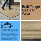 GORILLA GRIP Traffic Guard Indoor Outdoor Heavy Duty Door Mat, 29x17 Beige - Image 3