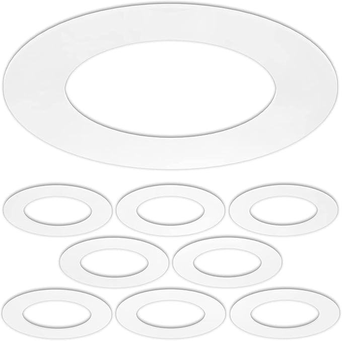 8 Pack Matte White Goof Trim Ring - Image 9