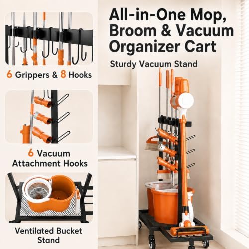 Broom Holder Cleaning Supplies Organizer - Image 5