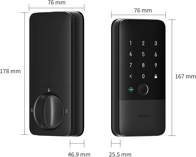 Aqara UWB Smart Lock U400, Matter Over Thread, Apple Home Key, Fingerprint - Image 8