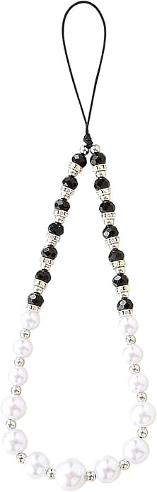 Beaded Phone Charm Lanyard Strap Girly Style Fixed Beads Pearl Lanyards by Staqlo