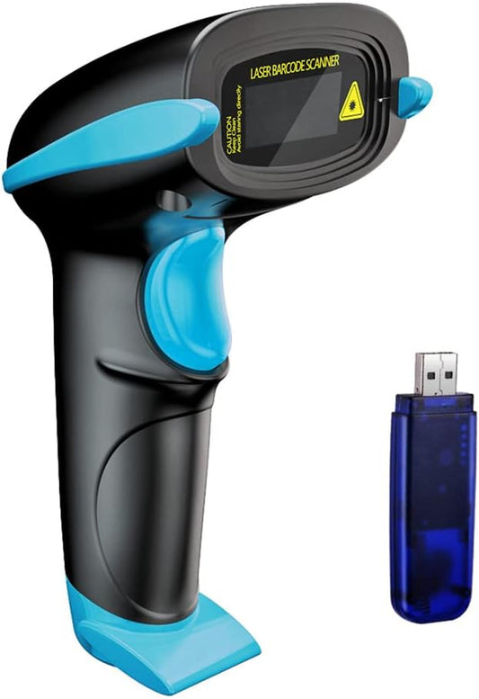 NADAMOO Wireless Barcode Scanner 328 Feet Transmission Distance USB Cordless 1D by NADAMOO