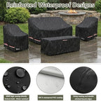 Bitubi Outdoor Waterproof Patio Furniture Covers 4-Piece Set - Image 5