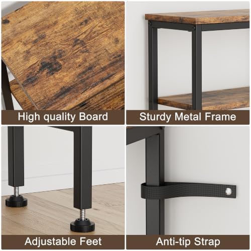 Narrow Console Table, 2-Tier Slim Entryway Table - Image 5