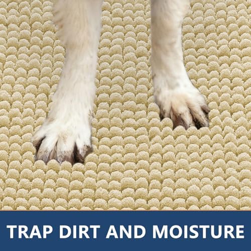 Smiry Dog Door Mat for Muddy Paws 30x20, Absorbent Low-Profile Doormats - Image 4