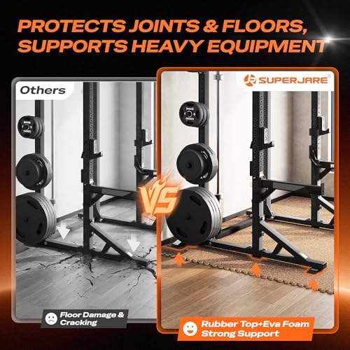 SUPERJARE 0.56'' Thick 144 Sq Ft Rubber Top Gym Flooring - Image 4