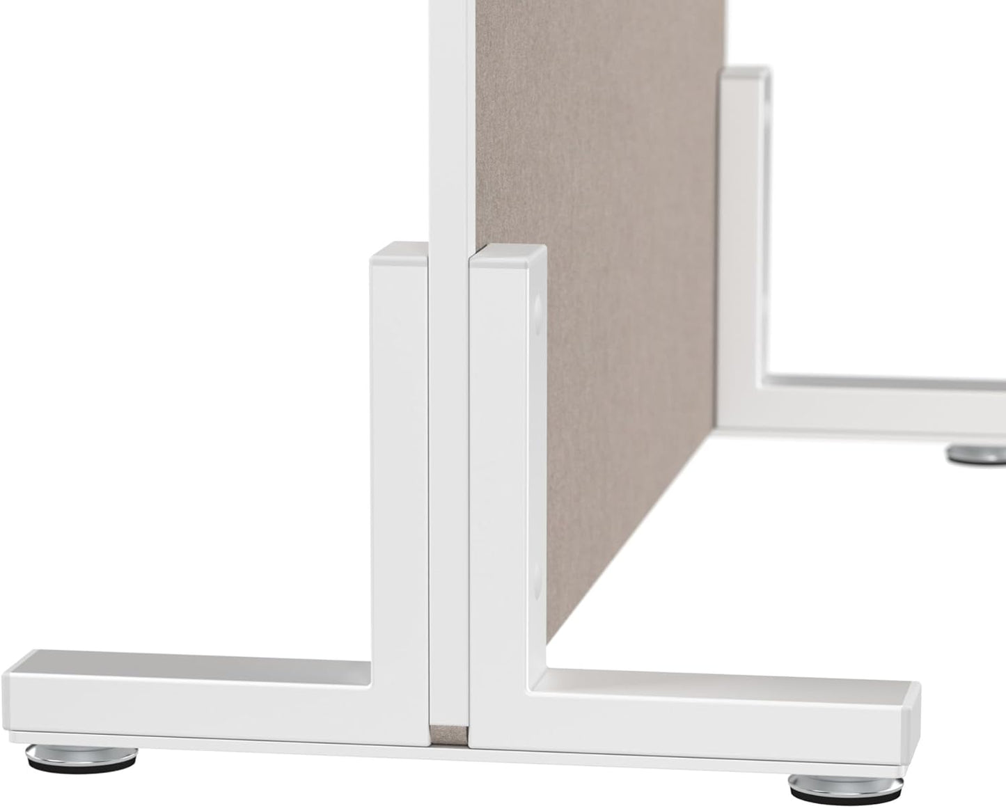 Bush Business Furniture 24W x 55H Freestanding Privacy Screen in Warm Beige, Standing Office Partition with Acoustic Sound Dampening Panel