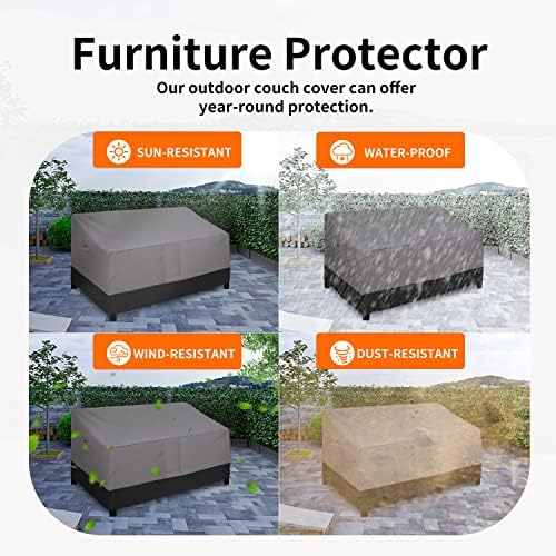 Easy-Going Heavy Duty Outdoor Bench Couch Cover, 88Wx32.5Dx33H inch - Image 5