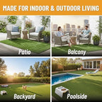 Ottomanson Artificial Grass Rug Natural 78" x 10' - Image 4