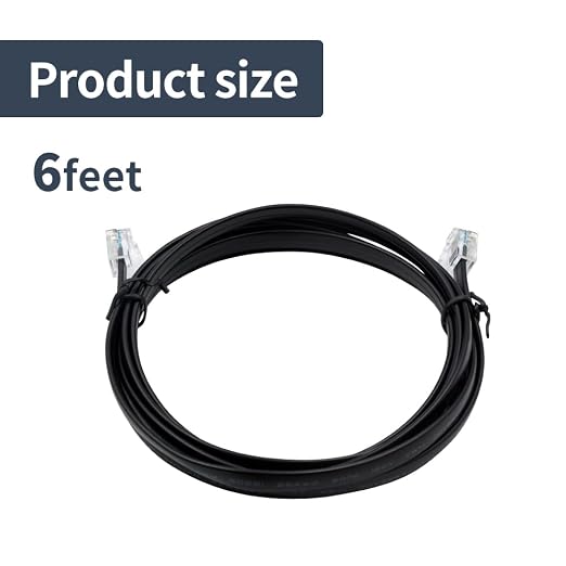RJ12 Cable 6 feet Telephone Line Cord - Image 7