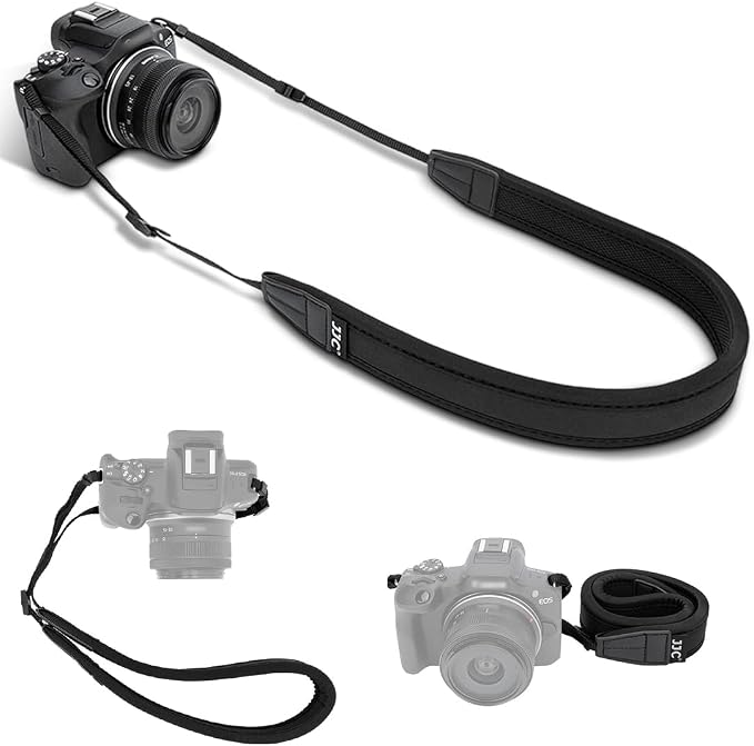 Soft Camera Shoulder Strap for Canon EOS R50 R50V R100 R10 R6 Mark III II R5 by JJC
