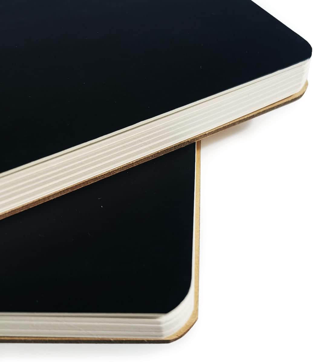 Spiral Notebook, Journal Notebook, 3Pack, Blank Paper, 6” x 8.2”, Black