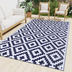 Smiry Outdoor Rug 9x18 ft Waterproof Reversible Boho Mat by Smiry