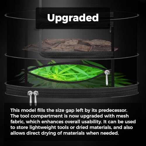24" Diameter 6 Layer Herb Drying Rack Foldable C-Shaped Zipper - Image 3