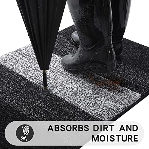 Kitinjoy Indoor Outdoor Door Mat, 45x27 Non-Slip Dirt Trapper Doormats - Image 2