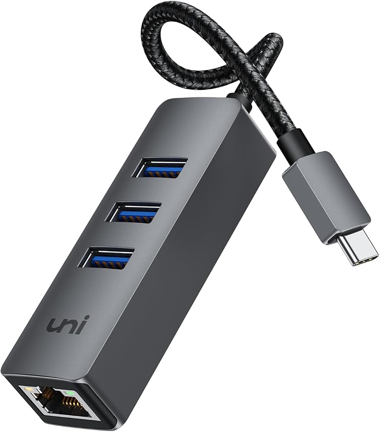 uni USB-C to Ethernet Adapter, USB C HUB Ethernet 1Gbps by uni