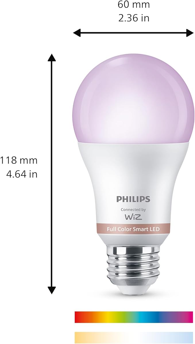 Philips Smart Lighting Connected Light Bulbs, Color A19 60W 800LM E26 Indoor - Image 2