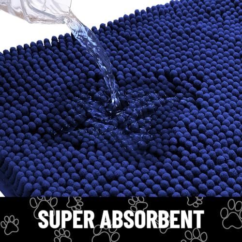 Smiry Dog Door Mat for Muddy Paws, Absorbent Non Slip Dirt Trapper - Image 5