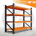 48” Wide Heavy Duty Metal Garage Shelving, Adjustable Storage Shelf - Image 2