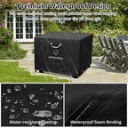 QH.HOME Fire Pit Cover Square 30", 600D Heavy Duty Fabric 100% Waterproof - Image 5