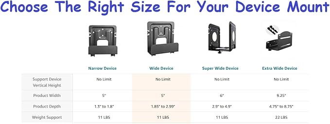 Mount Plus MP-APM-06-01 10 Pack Streaming Media Player Wall Mounting Bracket - Image 5