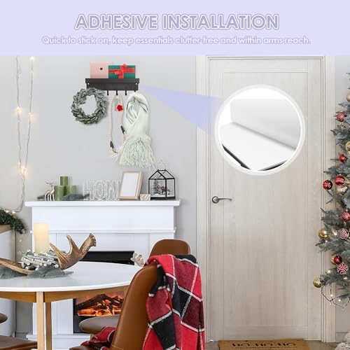 VIS'V Key Holder Wall Mount, Adhesive Key Rack - Image 4