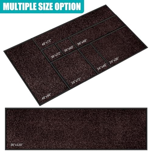 Azadx 4'x6' Front Door Mat Heavy Duty Indoor Outdoor Door Mat Non-Slip - Image 3