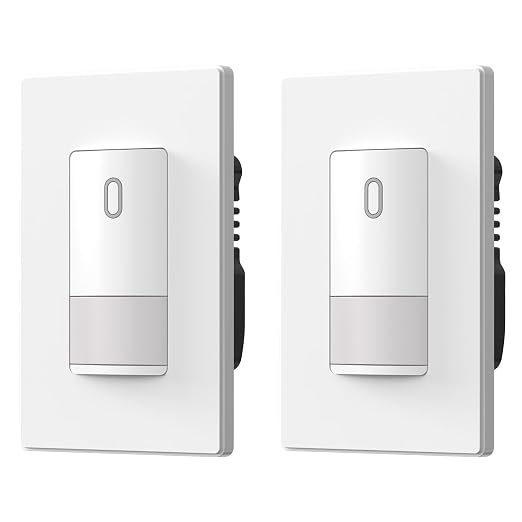 ELEGRP Matte White Single Pole Occupancy Motion Sensor Light Switch, Need by ELEGRP%7CELEGROUP