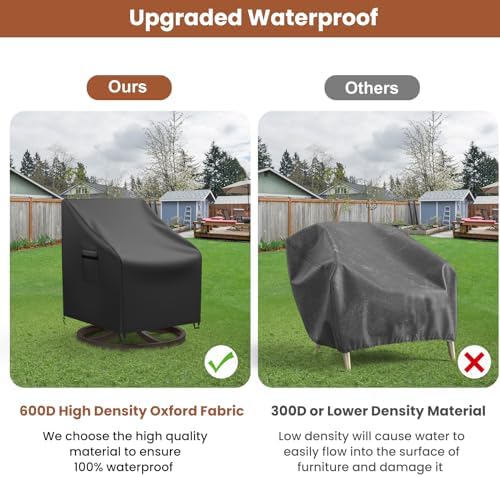 Mrrihand Outdoor Swivel Lounge Chair Cover Waterproof, 2 Pack Heavy Duty Patio - Image 4