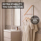LEQ Clothes Drying Rack Wall Mounted, Foldable Laundry Drying Rack - Image 7