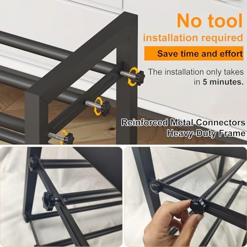 3-Tier Expandable Metal Shoe Rack - Image 5