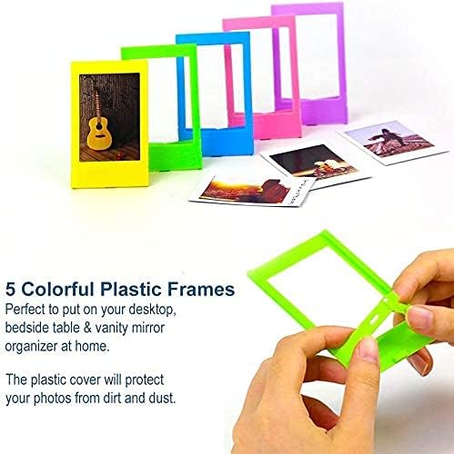 Fujifilm Instax Mini Instant Film 5 Plastic Desk Frames, 60 Sticker Frames - Image 3