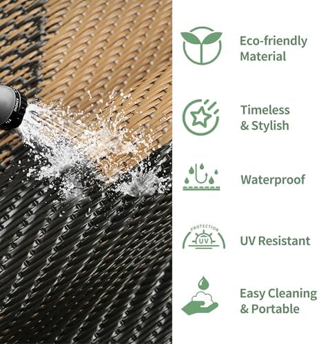 GENIMO Outdoor Rug, Waterproof Plastic Rugs - Image 5