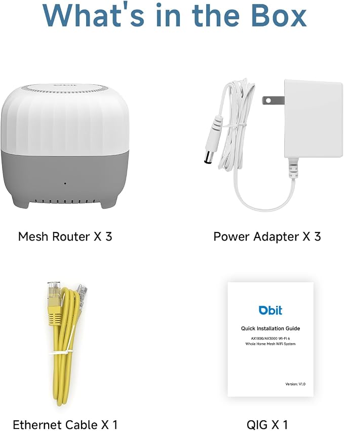 DBIT AC1200 Whole Home Mesh WiFi System, Covers up to 6, 000 Sq Ft, Dual-Band - Image 9